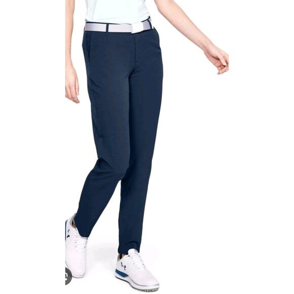 Under Armour Women’s Size 2 Blue Fitted Links Golf Pants EUC Waist 26" - Picture 2 of 10